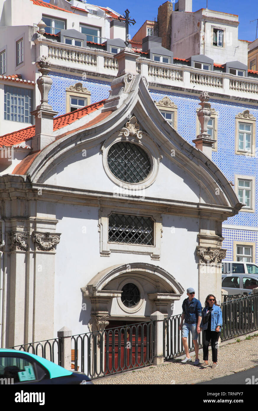 Portugal, Lisbon, Alfama, Russian Orthodox Church, street scene, Stock Photo