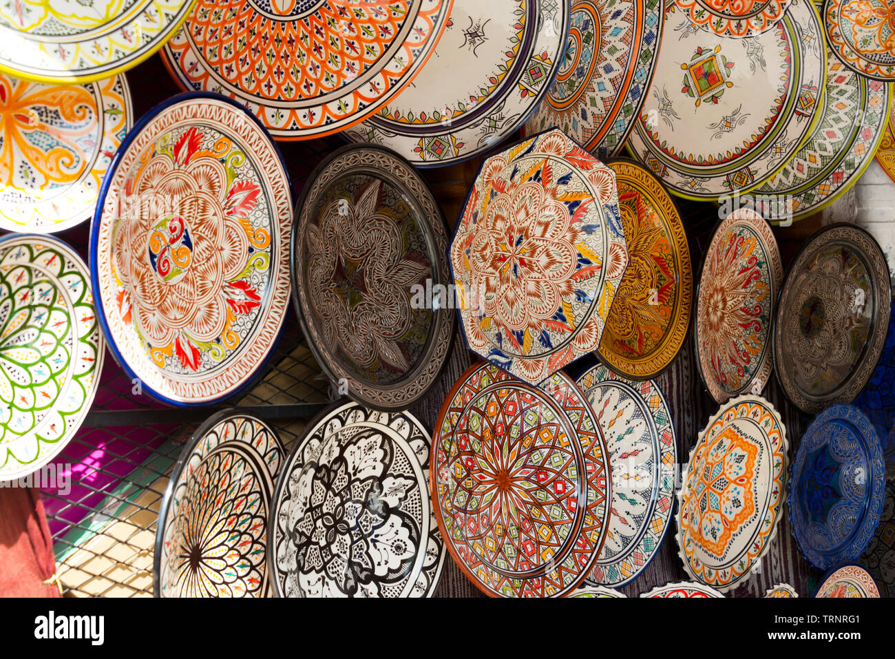 selection of tagine pottery on market in morocco Stock Photo Alamy