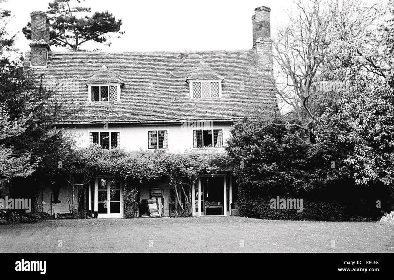 RUPERT BROOKE (1887-1915) English poet. The Old Vicarage in Grantchester about 1930 Stock Photo