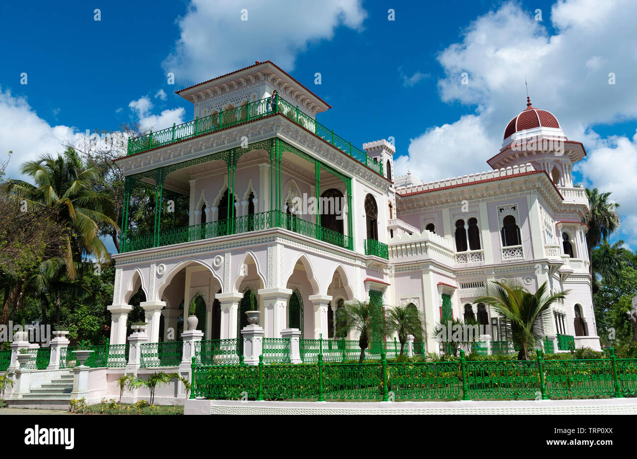Palacio de Valle, a wedding-cake architecture mansion at Punta Gorda, Cienfuegos, Cuba, Caribbean Stock Photo