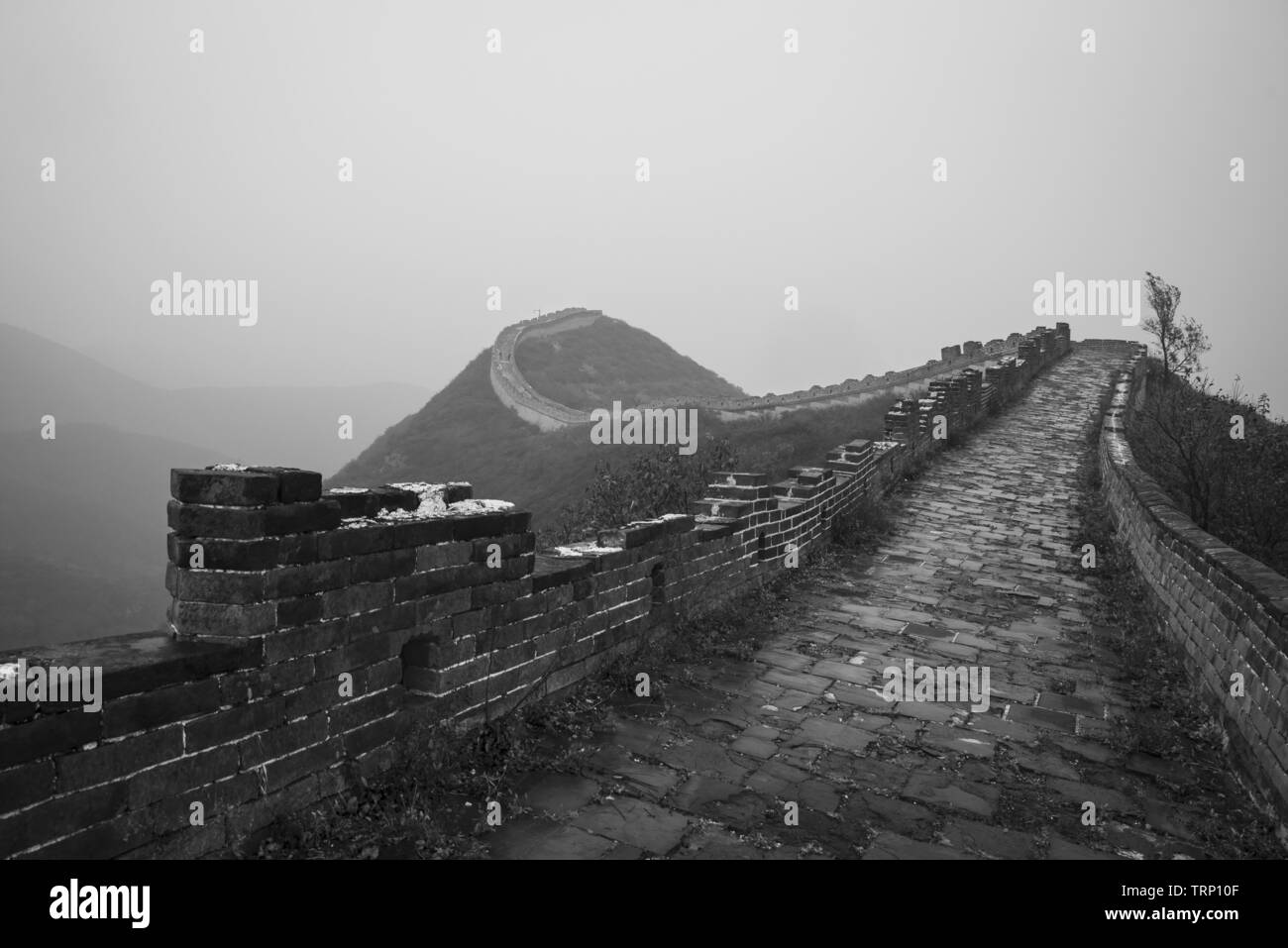 Great wall of china Black and White Stock Photos & Images - Alamy