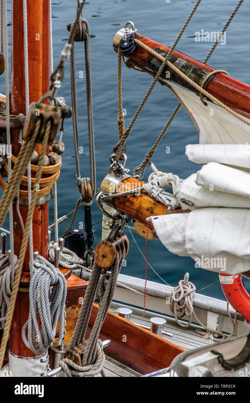 Ships rigging Stock Photo