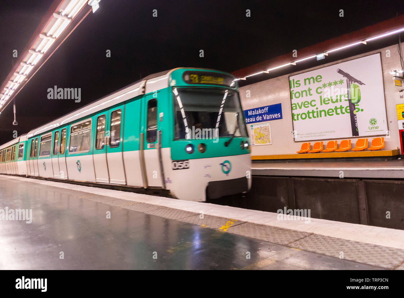 Malakoff, FRANCE, Paris Suburbs, RATP Metro Train Station Platform, subway ad, billboards, tube train interiors Stock Photo - Alamy Malakoff, FRANCE, Paris Suburbs, RATP Metro Train Station Platform, subway ad, billboards, tube train interiors Stock Photo - Alamy