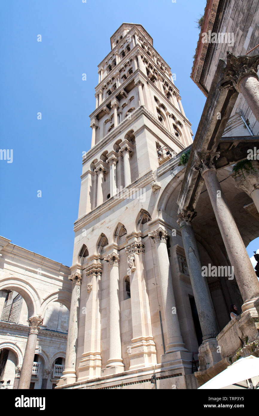 Bell Tower, St. Domnius Cathedral, Split, Croatia. Stock Photo