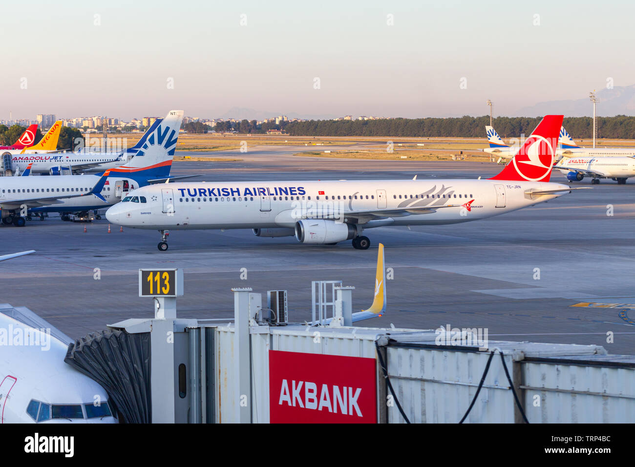 ANTALYA / TURKEY JUNE 6, 2019 Airbus A321 from Turkish Airlines