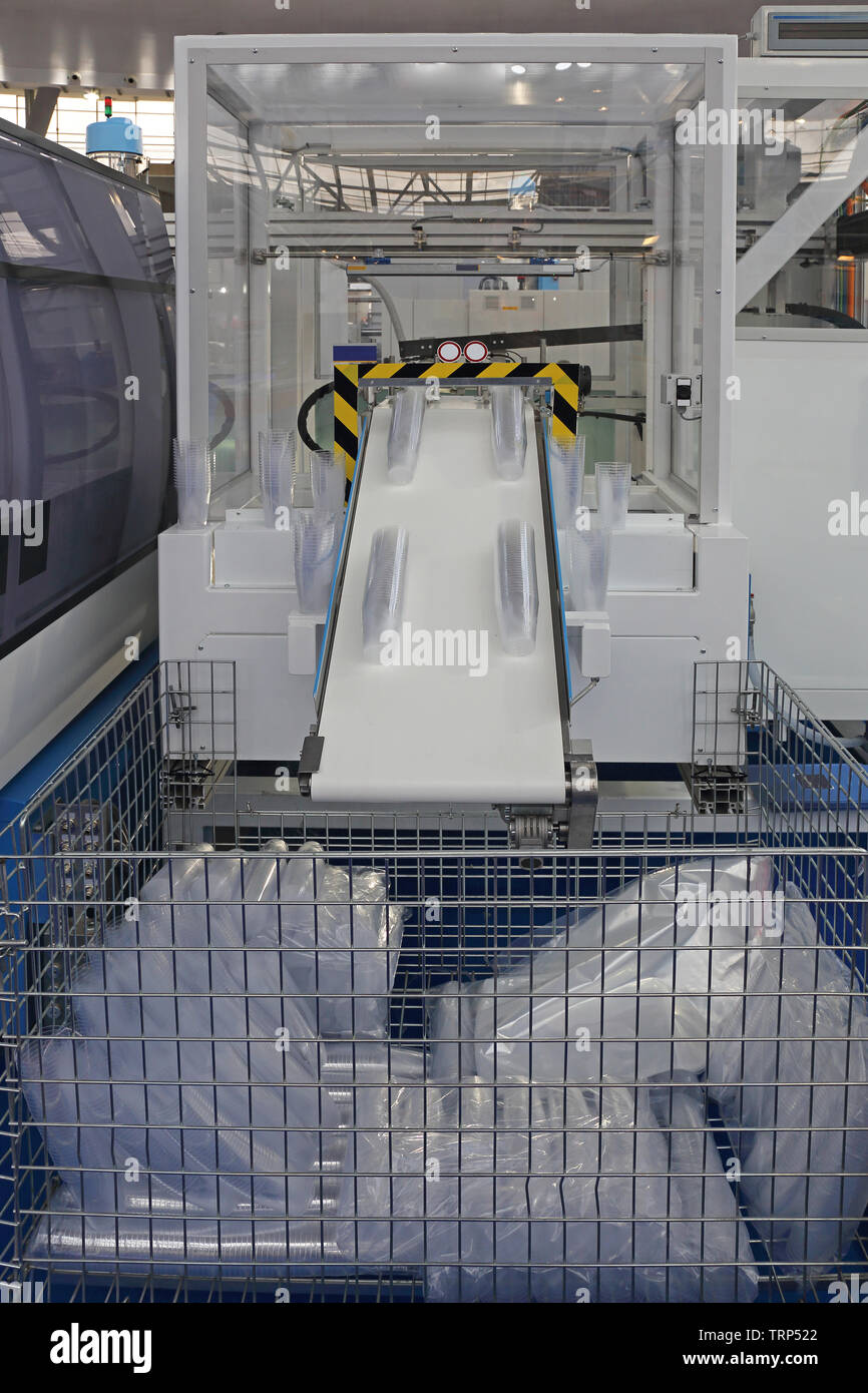 Production of Plastic Cups Manufacturing in Factory Stock Photo Alamy