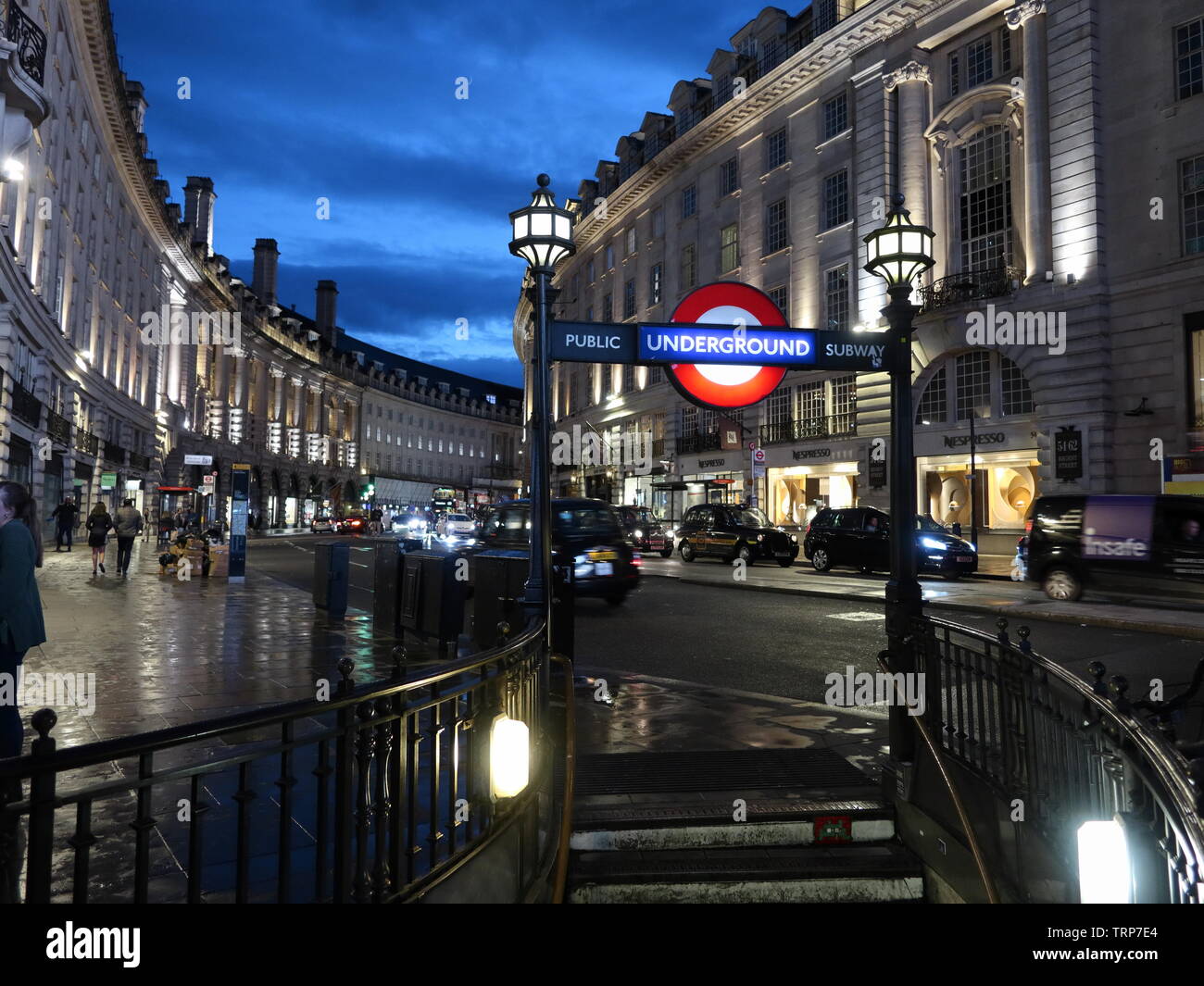 Piccadilly Circus station entrance on Regent Street, London, England