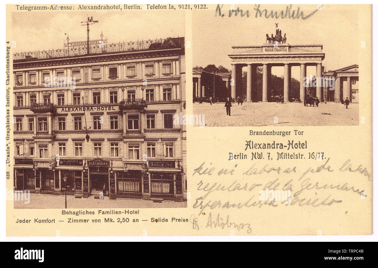 Archive Postcard, Berlin, Germany Stock Photo - Alamy