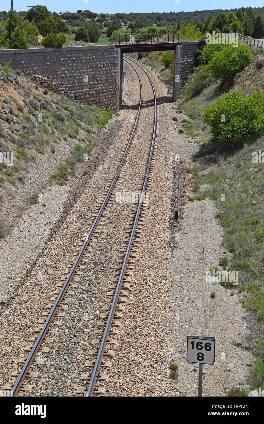 Vias de tren, in the province of Teruel Spain Stock Photo