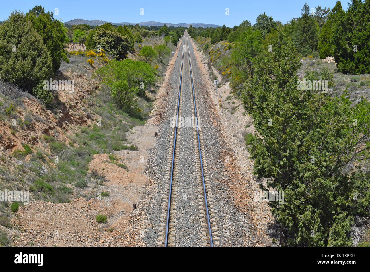 Vias de tren, in the province of Teruel Spain Stock Photo