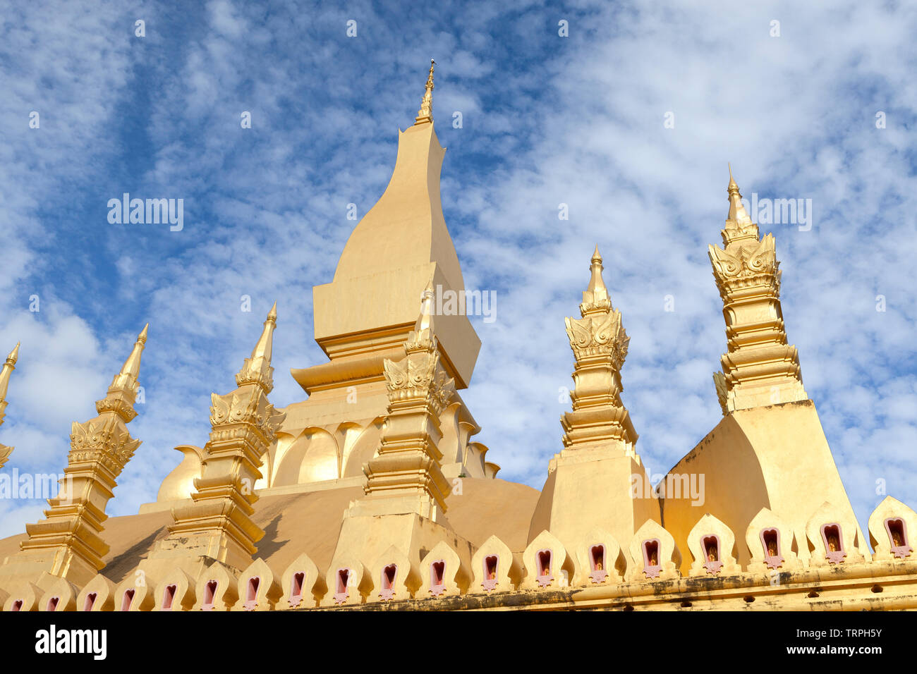 Pha Tat Luang (Pha That Luang), Vientiane, Laos Stock Photo