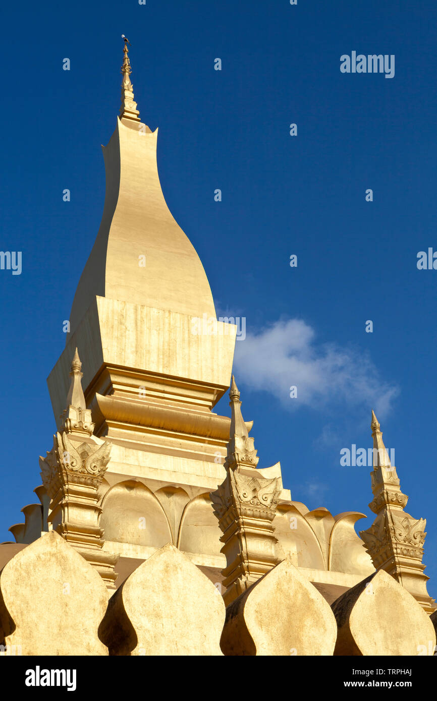 Pha Tat Luang (Pha That Luang), Vientiane, Laos Stock Photo