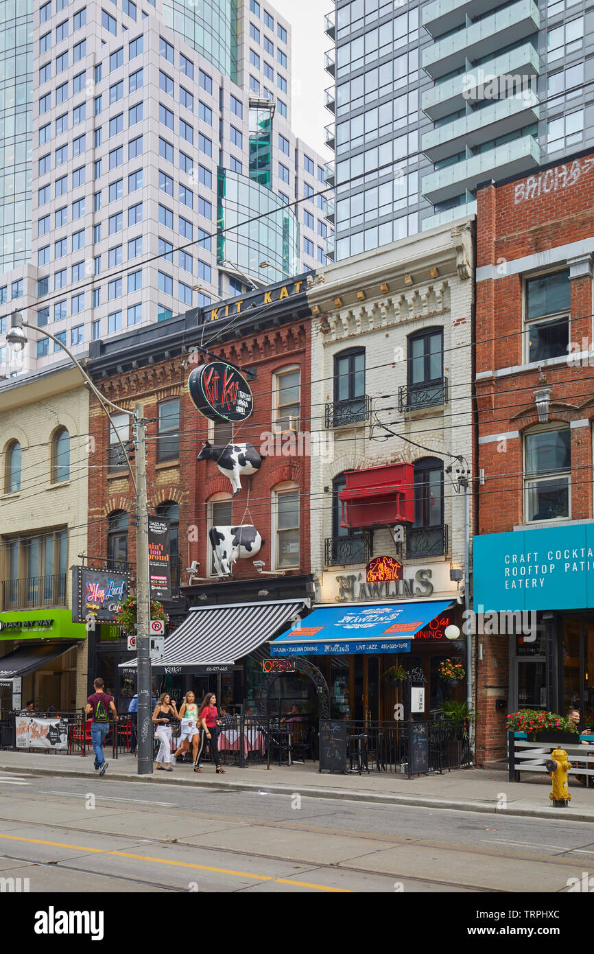 Traditional houses in the center of Toronto, Canada Stock Photo