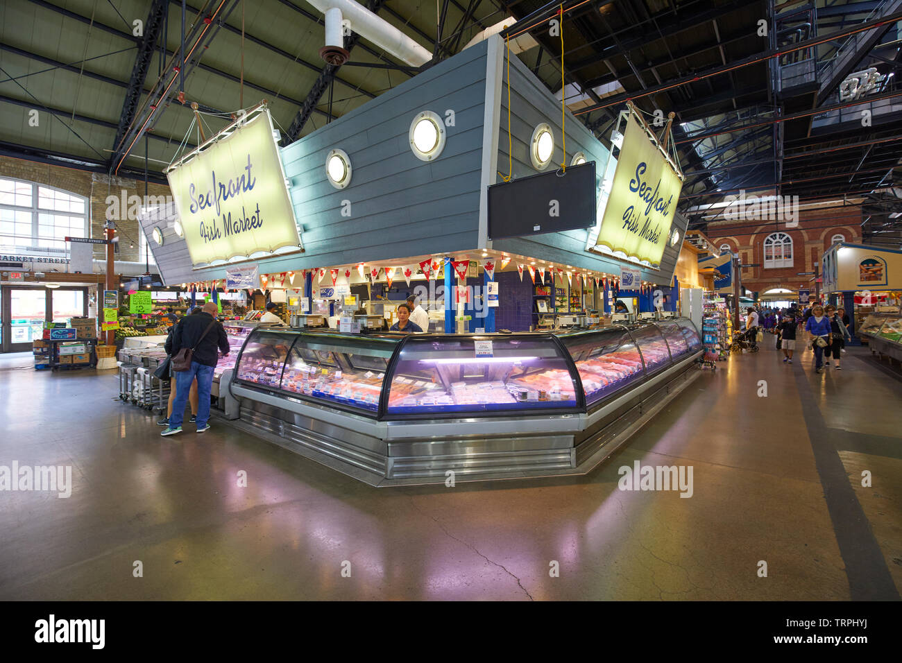Fish stall at St. Lawrence Market, Toronto, Canada Stock Photo Alamy