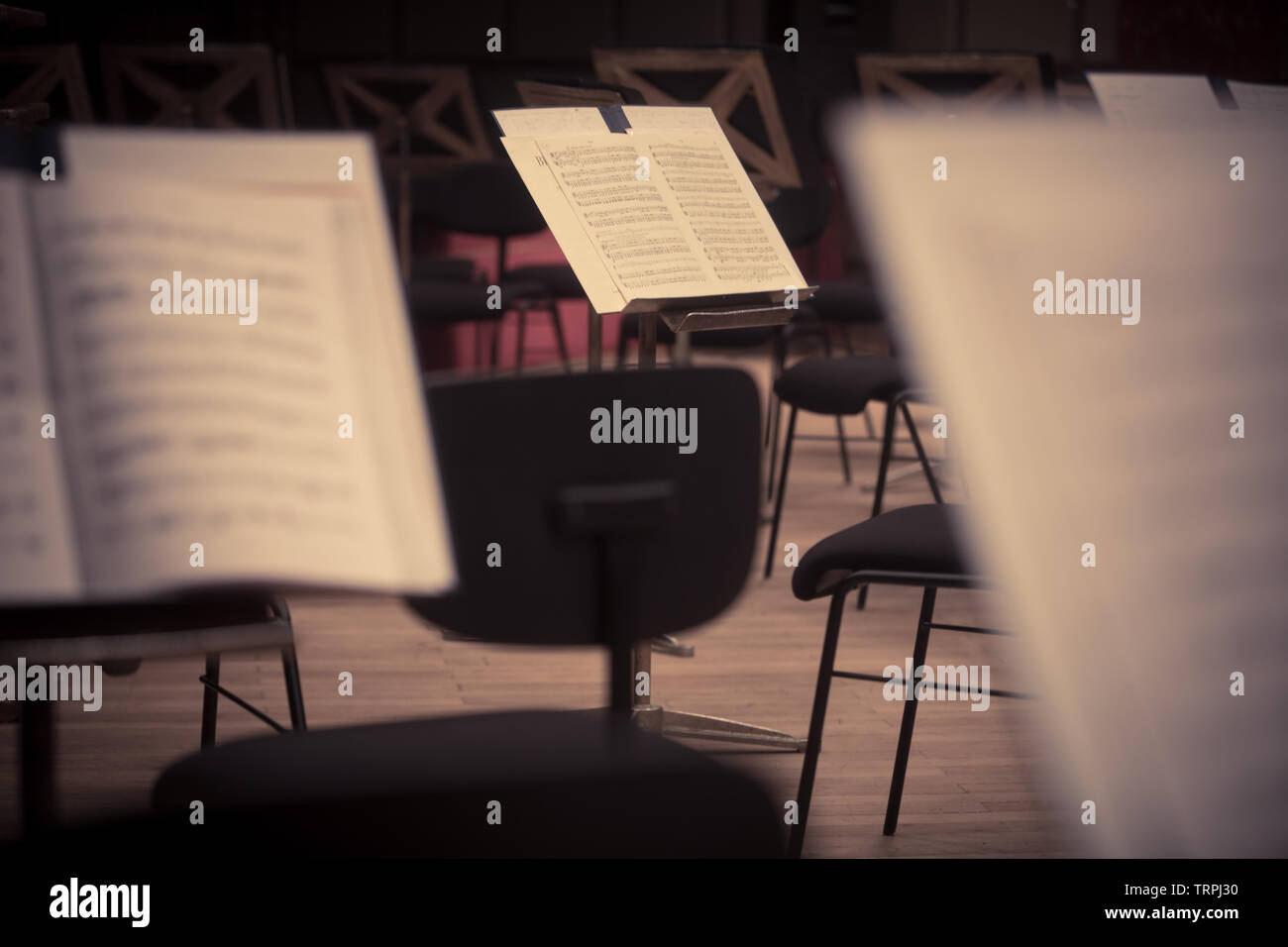 Close up shot of a music sheet with notes Stock Photo - Alamy