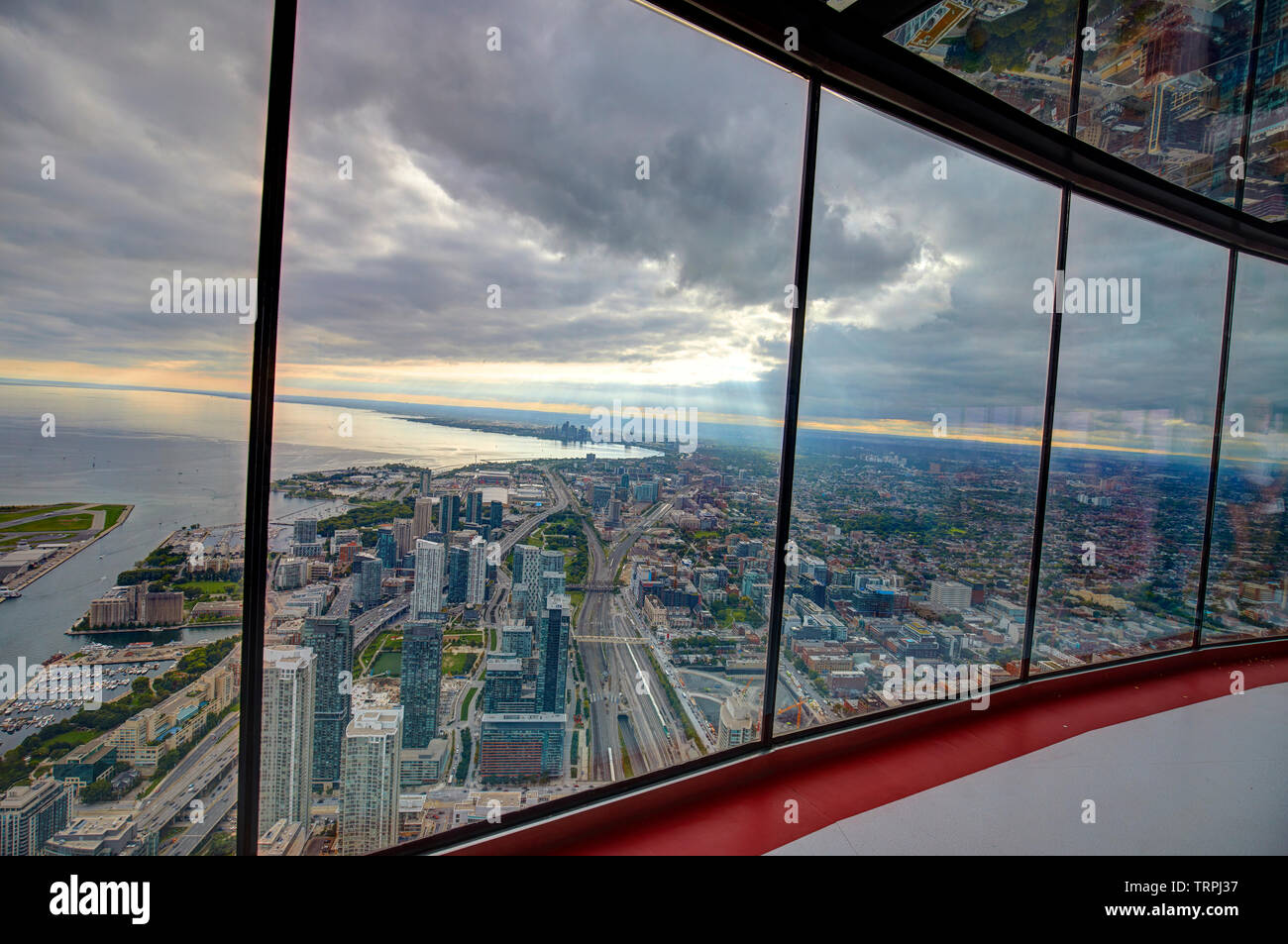 Cityscape of Toronto from CN Tower, Toronto, Canada Stock Photo