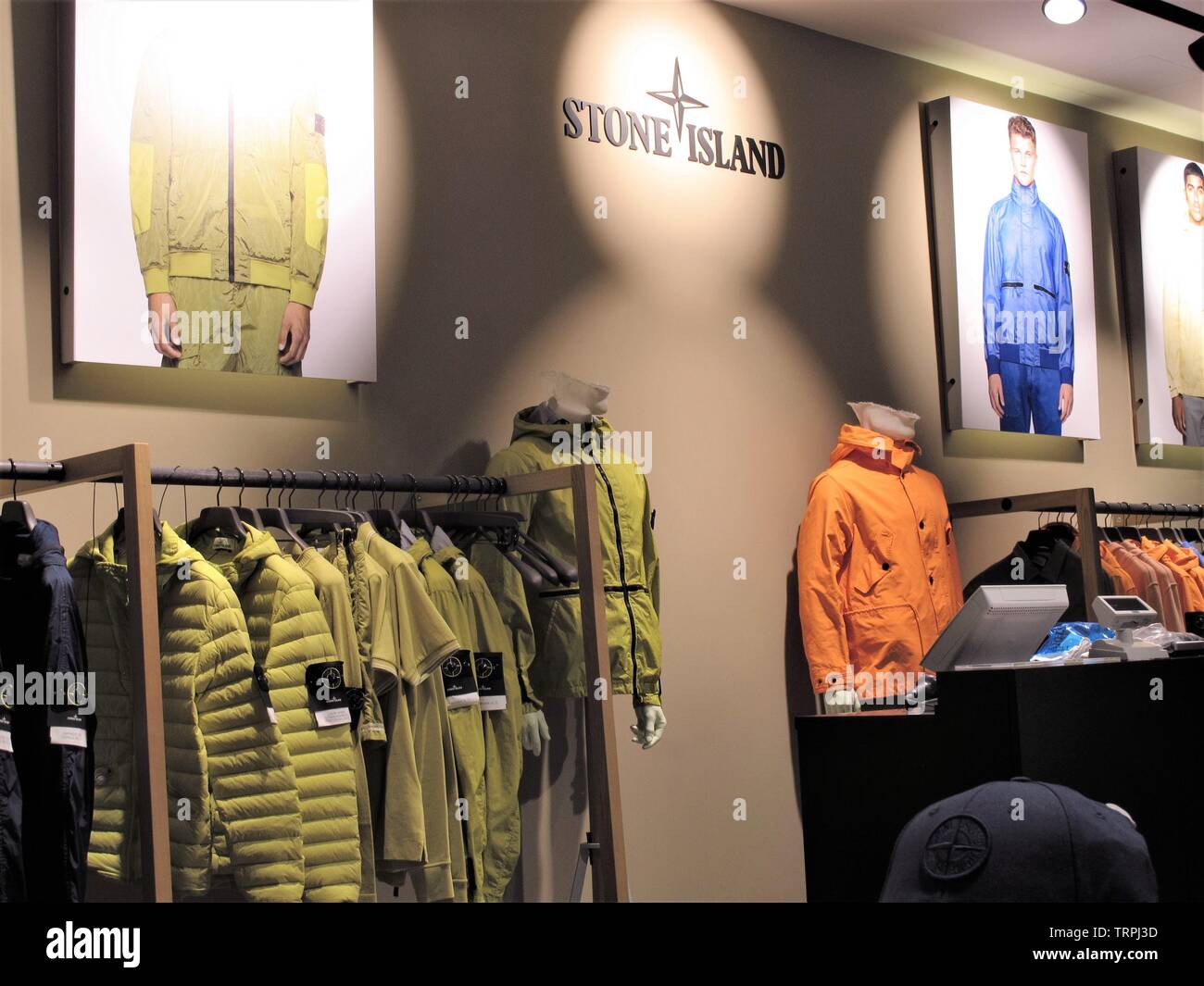 Stone Island clothing at the Rinascente fashion store in Rome Stock Photo -  Alamy