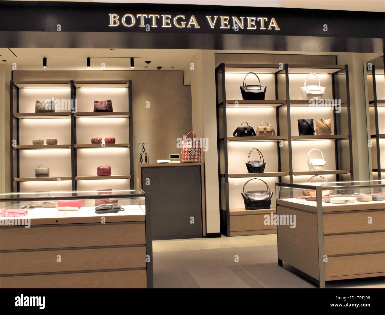 Bottega Veneta bags at the Rinascente fashion store in Rome Stock Photo -  Alamy