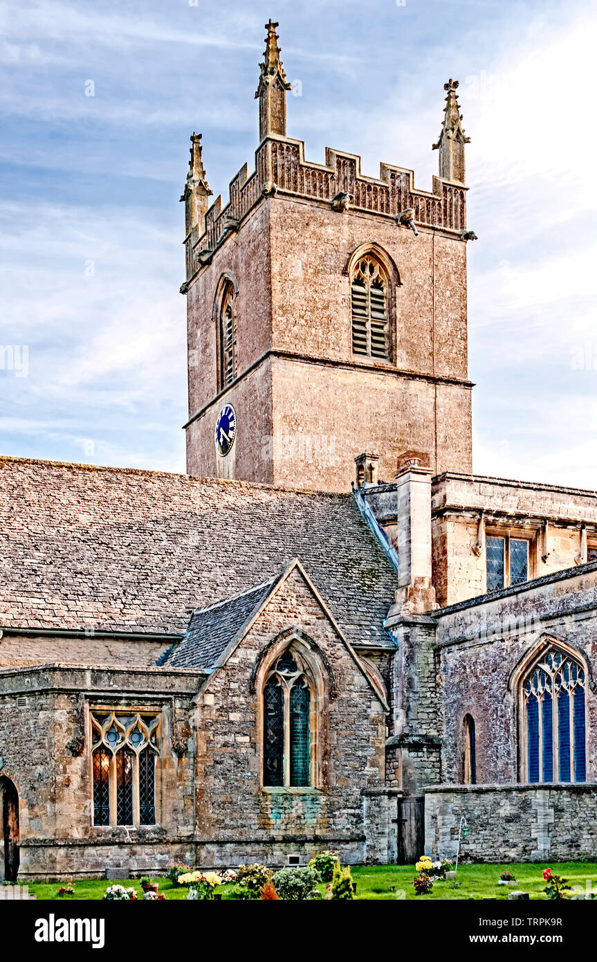 Stow-on-the Wold (Cotswolds, England): St Edward's Church Stock Photo