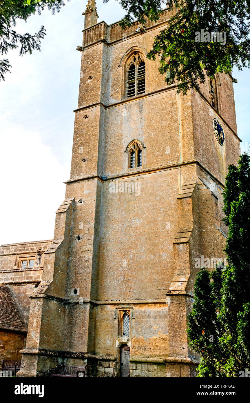 Stow-on-the Wold (Cotswolds, England): St Edward's Church Stock Photo