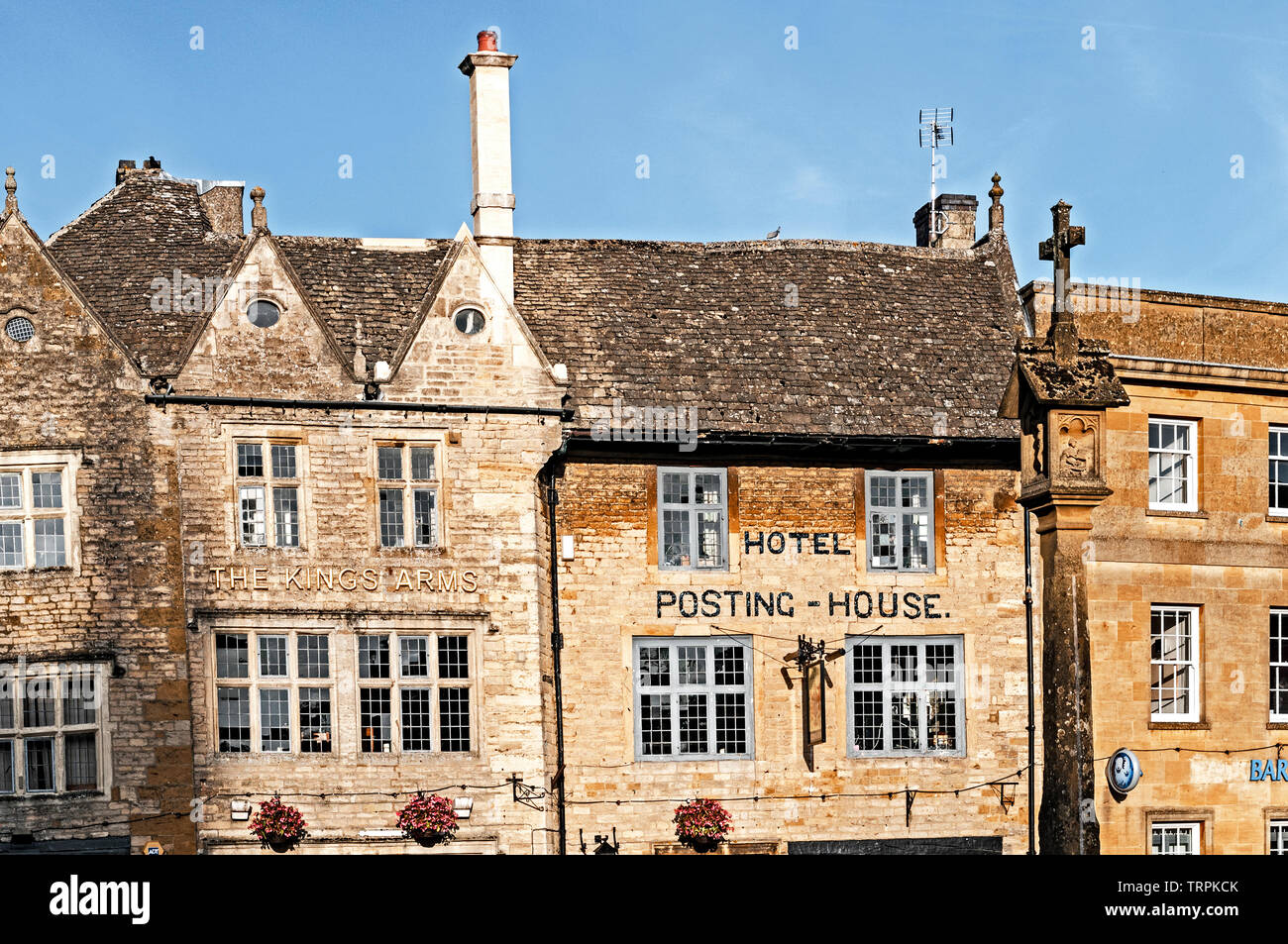 Stow-on-the Wold (Cotswolds, England): Market Place, Marktplatz Stock Photo