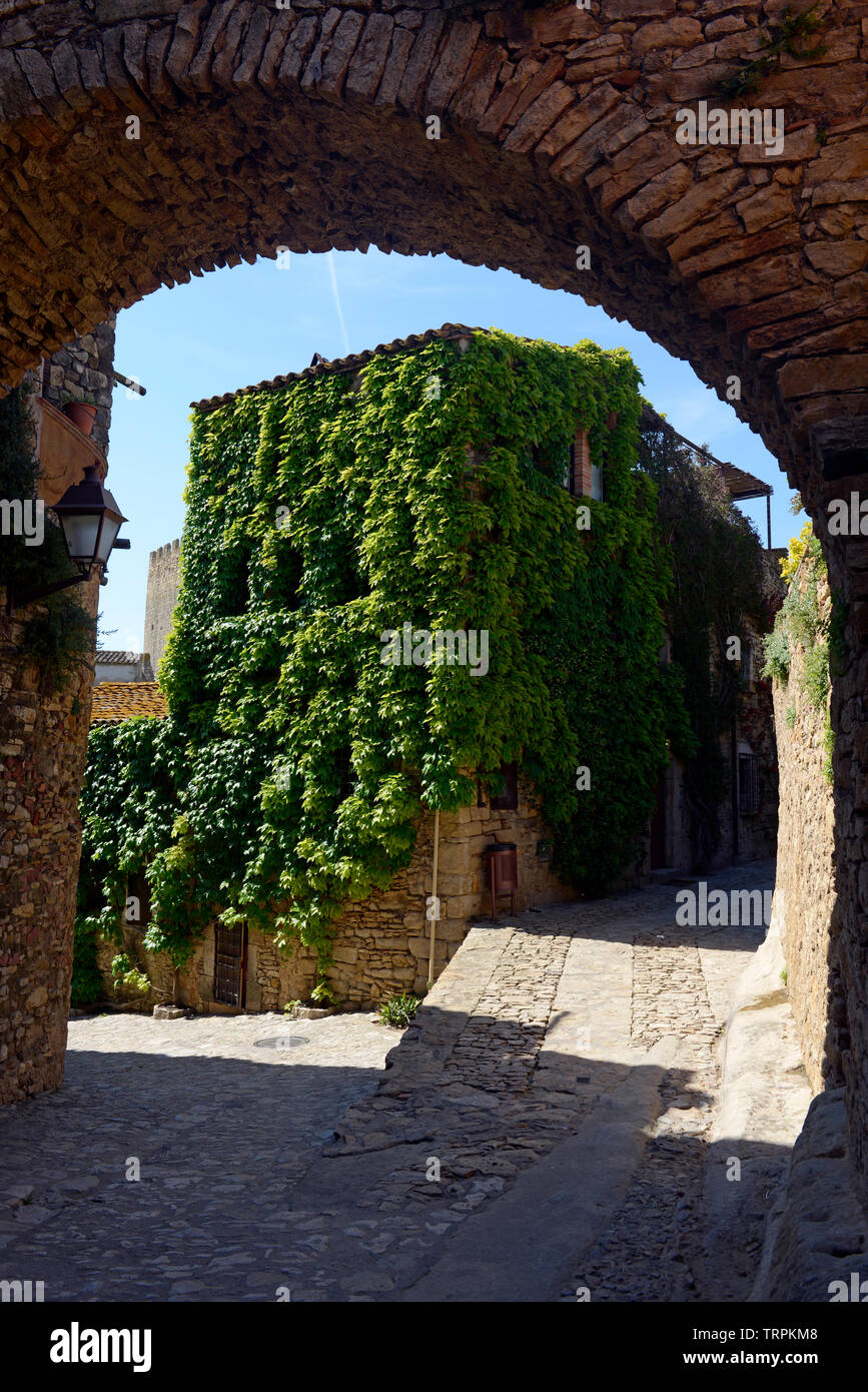 Village of Peratallada in the Costa Brava region of Catalonia Stock Photo
