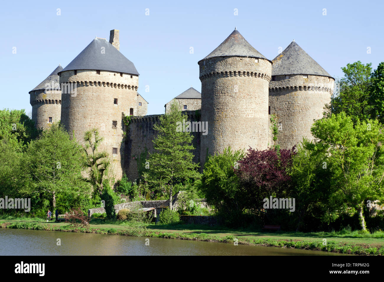 Lassay les Chateaux castle Stock Photo