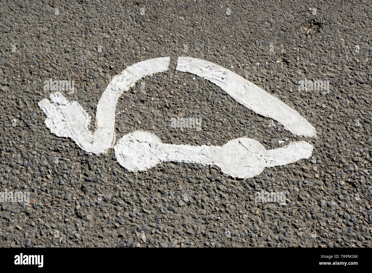 Electric Vehicle Charging point sign Stock Photo