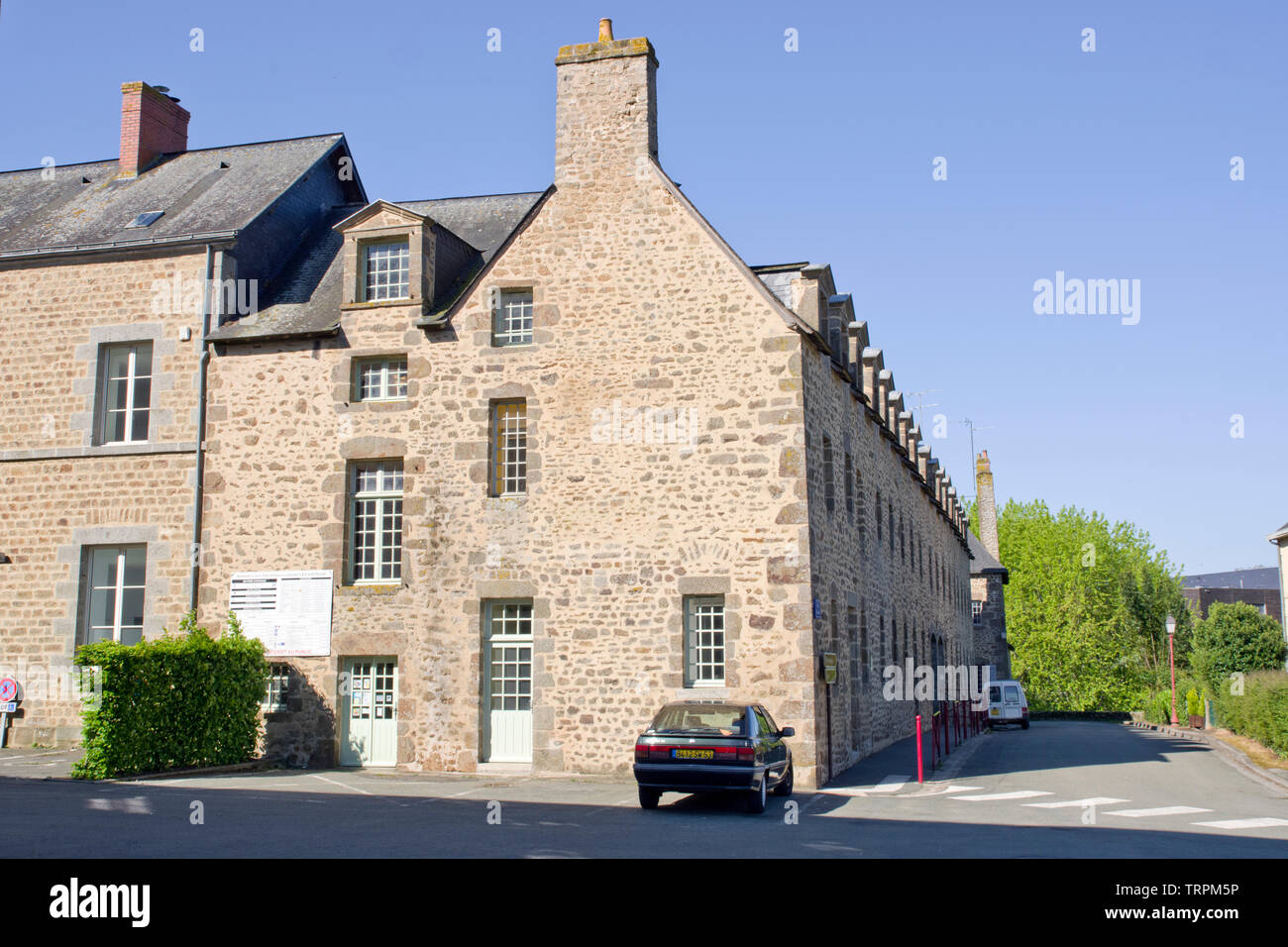 Former Benedictine priory Lassay les Chateaux Stock Photo