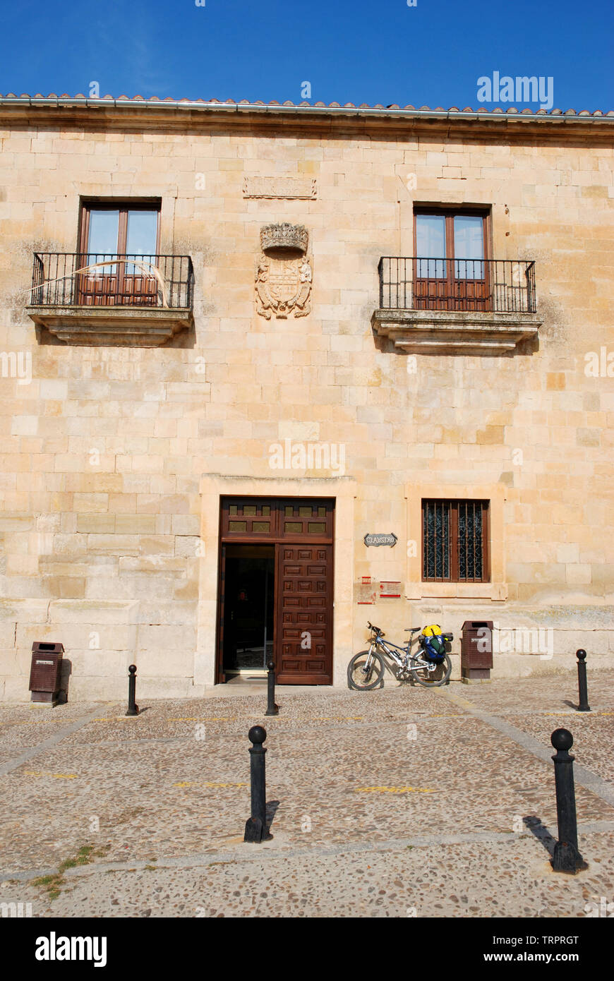 Facade of the monastery. Santo Domingo de Silos, Burgos province, Castilla Leon, Spain. Stock Photo