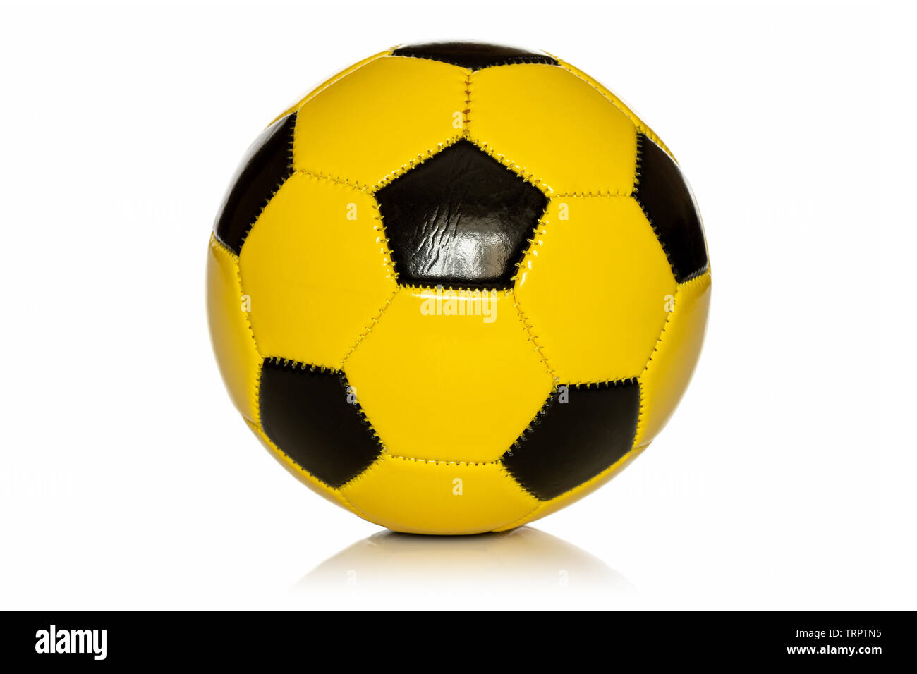 Leather soccer ball isolated on white background Stock Photo Alamy