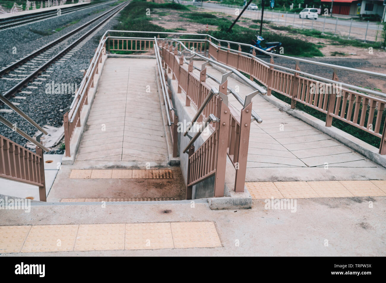 Ramp way with for wheelchair disable people Stock Photo - Alamy