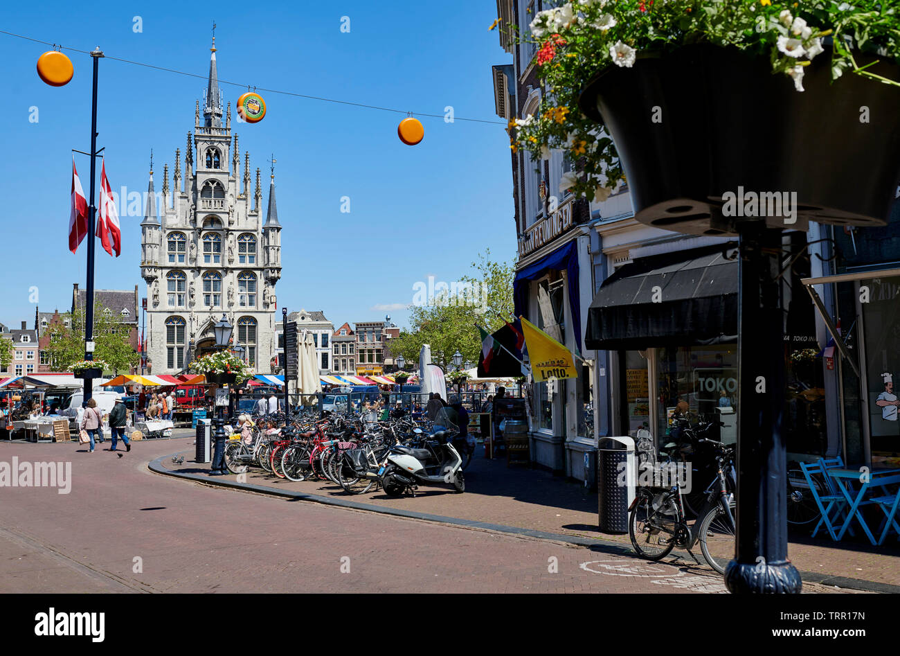 The ancient town hall of the dutch town Gouda in South Holland