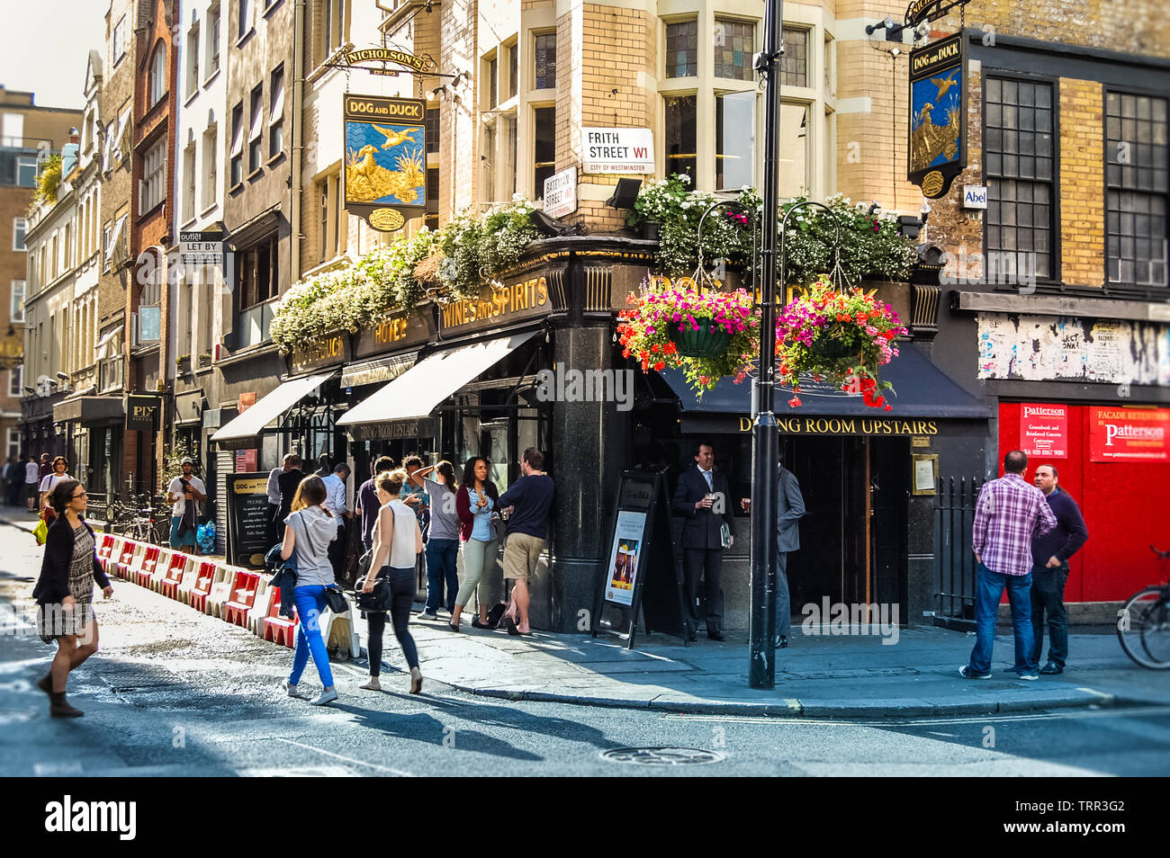 'The Dog and Duck', London, UK. Traditional London pub in Soho with one of the most famous and exquisite interiors. Stock Photo