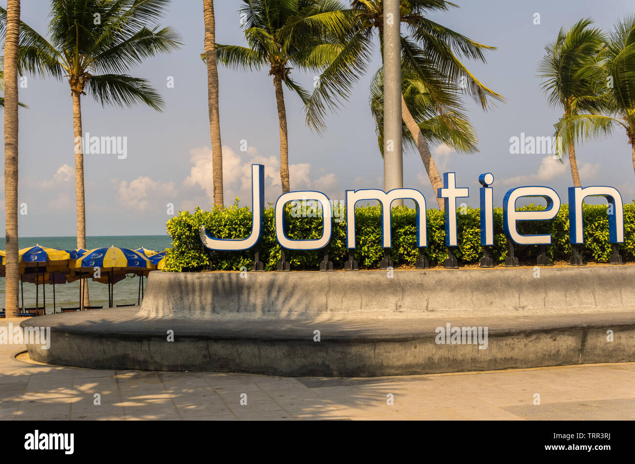 Jomtien Thailand April 22 2019 The Beach This Is A Small Part Of
