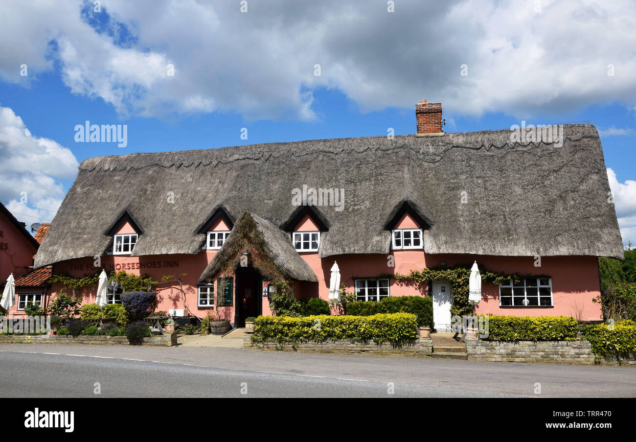 the four horseshoes, thornham, eye, suffolk,, england, uk Stock Photo