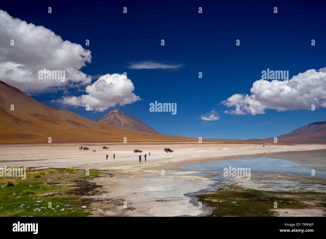 scenic landscape in the bolivian altiplano Stock Photo