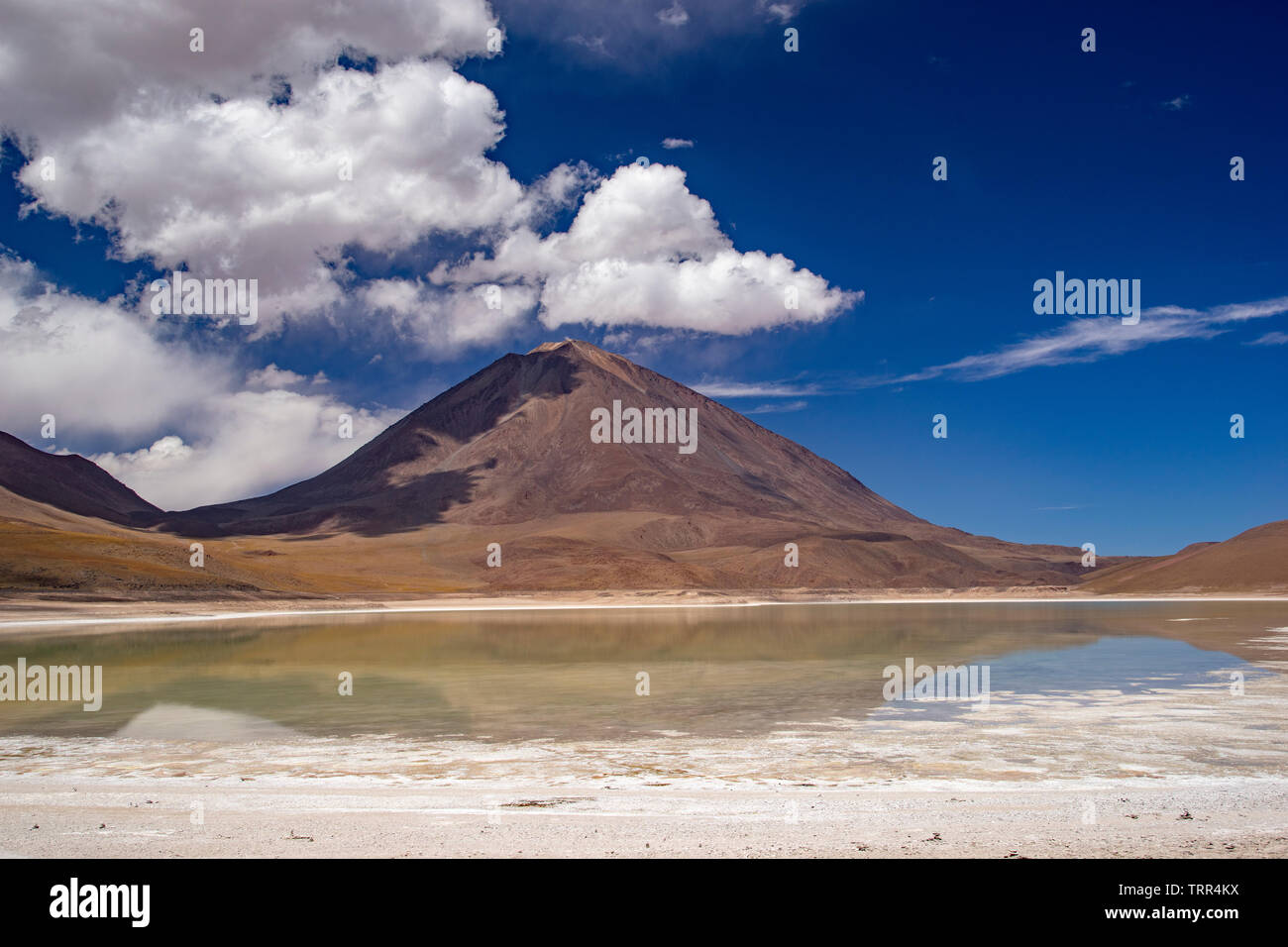 scenic landscape in the bolivian altiplano Stock Photo