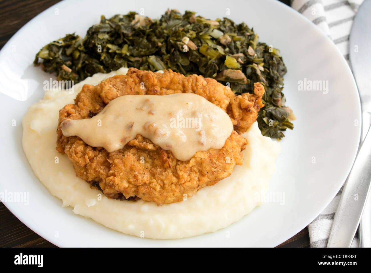 Collard greens fried chicken hires stock photography and images Alamy