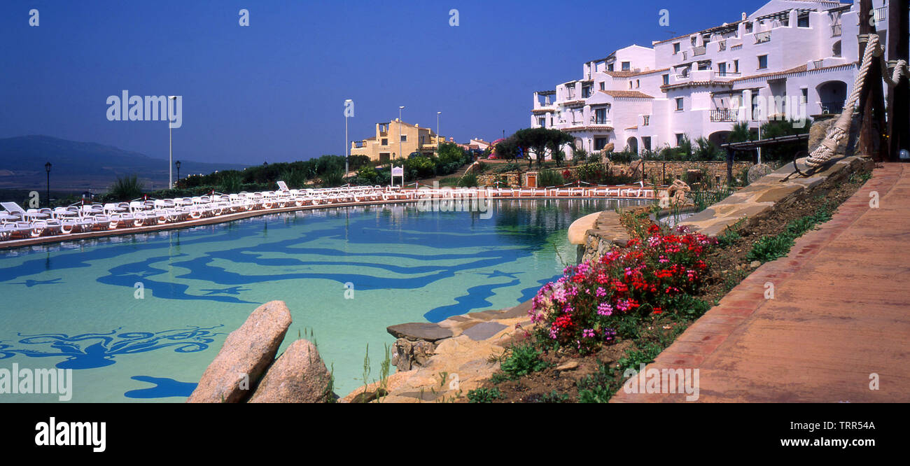 Stintino, Sardinia, Italy. Bagaglino village resort (scanned from  Fujichrome Velvia Stock Photo - Alamy, image size:1300x666