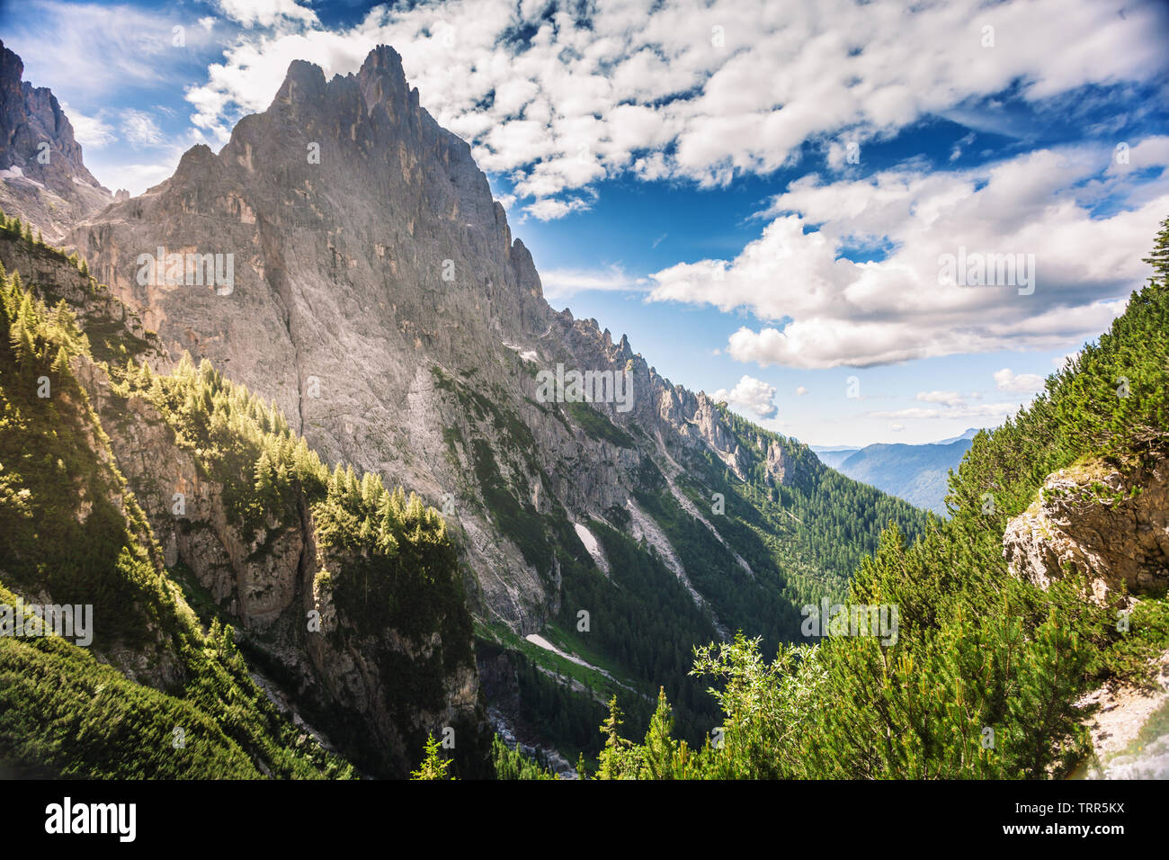Dolomite mountains of San Martino di Castrozza in Trentino-Allto Adige, northern Italy Stock Photo