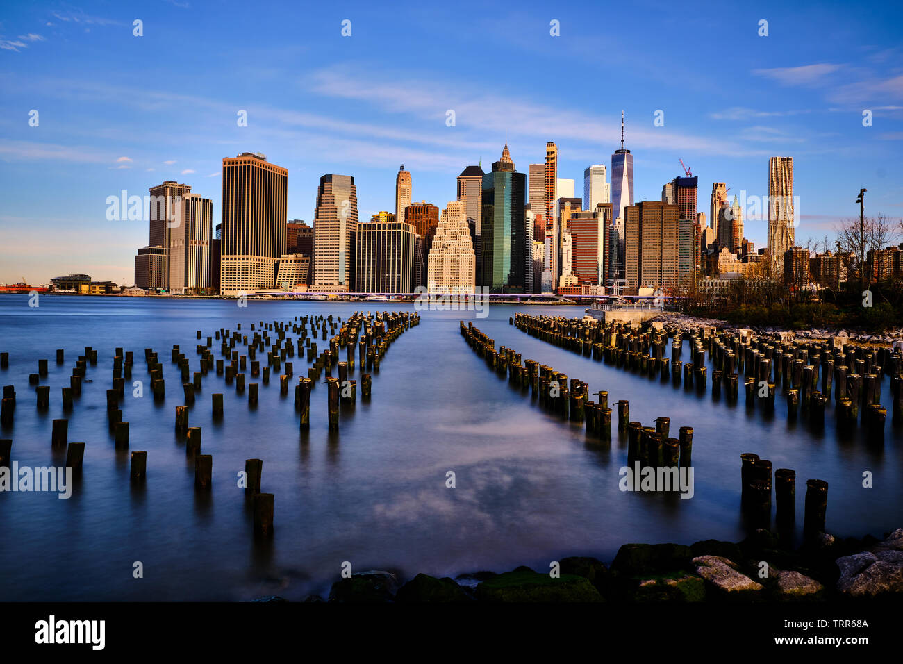 Pictured is the New York skyline from Brooklyn Stock Photo Alamy