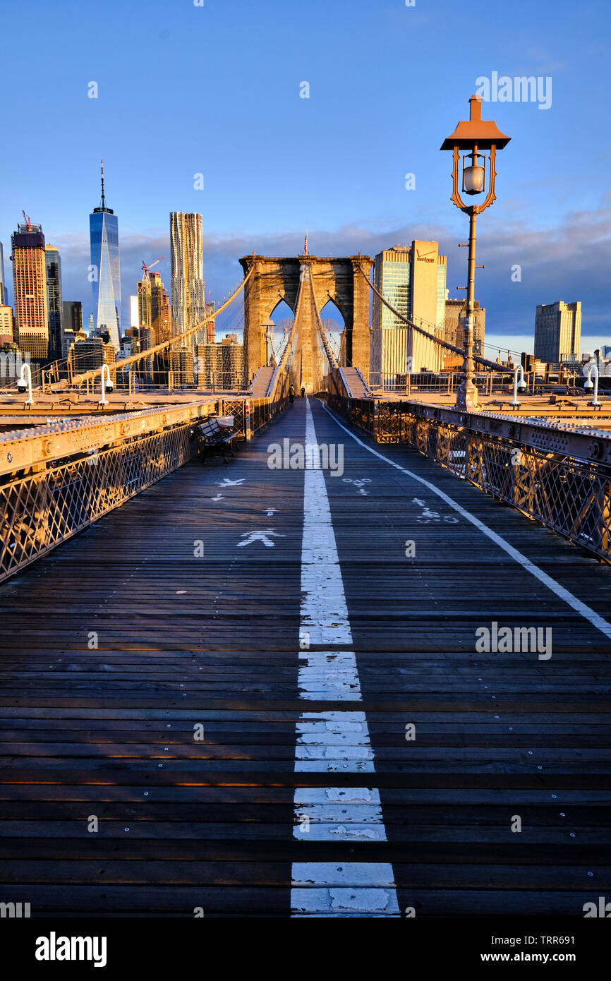 Pictured is the Brooklyn Bridge a hybrid cablestayed/suspension bridge