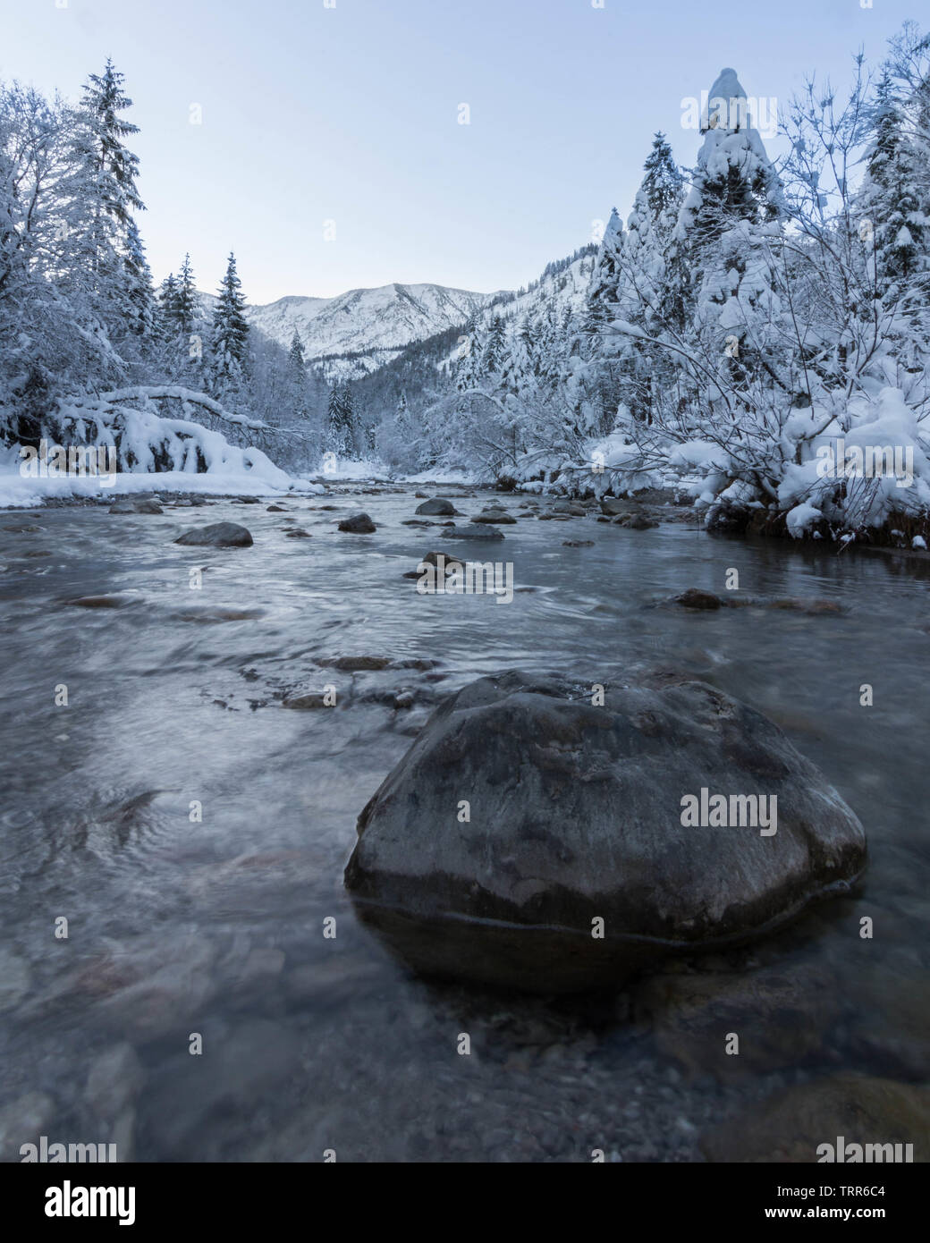 Deep frozen stream in alps hi-res stock photography and images - Alamy