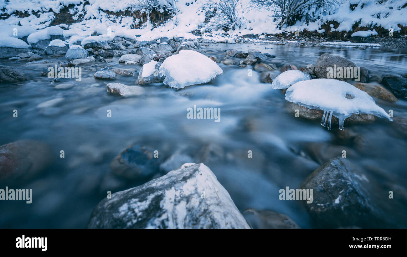Deep frozen stream in alps hi-res stock photography and images - Alamy