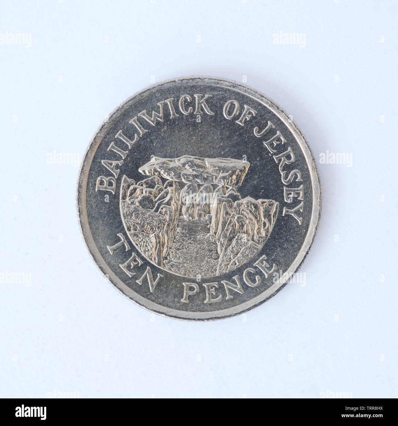Jersey 10 Pence - Elizabeth II Coin - 1992 Stock Photo - Alamy