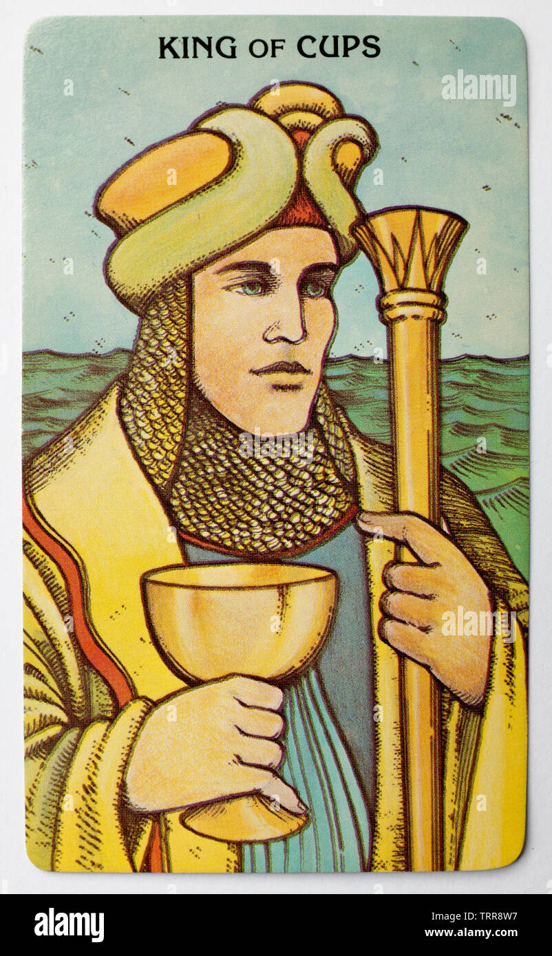 The King of Cups Card from a pack Greer Tarot Cards Stock Photo Alamy
