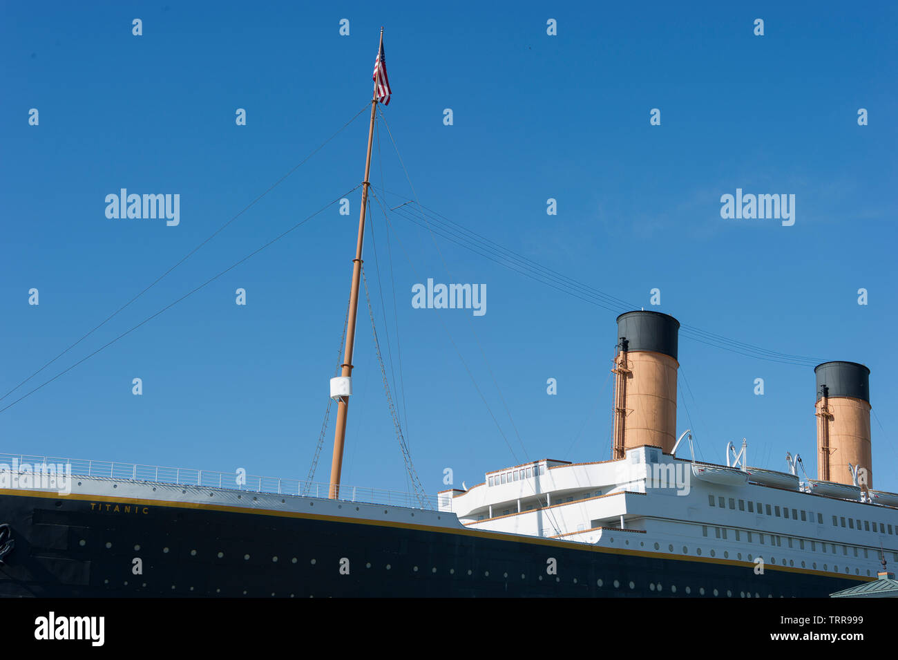 Pigeon Forge, Tennessee,USA - May 15,2019: A replica of the ship the Titanic is a museum in Pigeon Forge, Tennessee. Stock Photo
