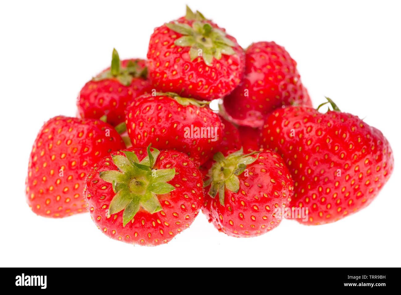 studio photo of fresh strawberries on a white background Stock Photo ...