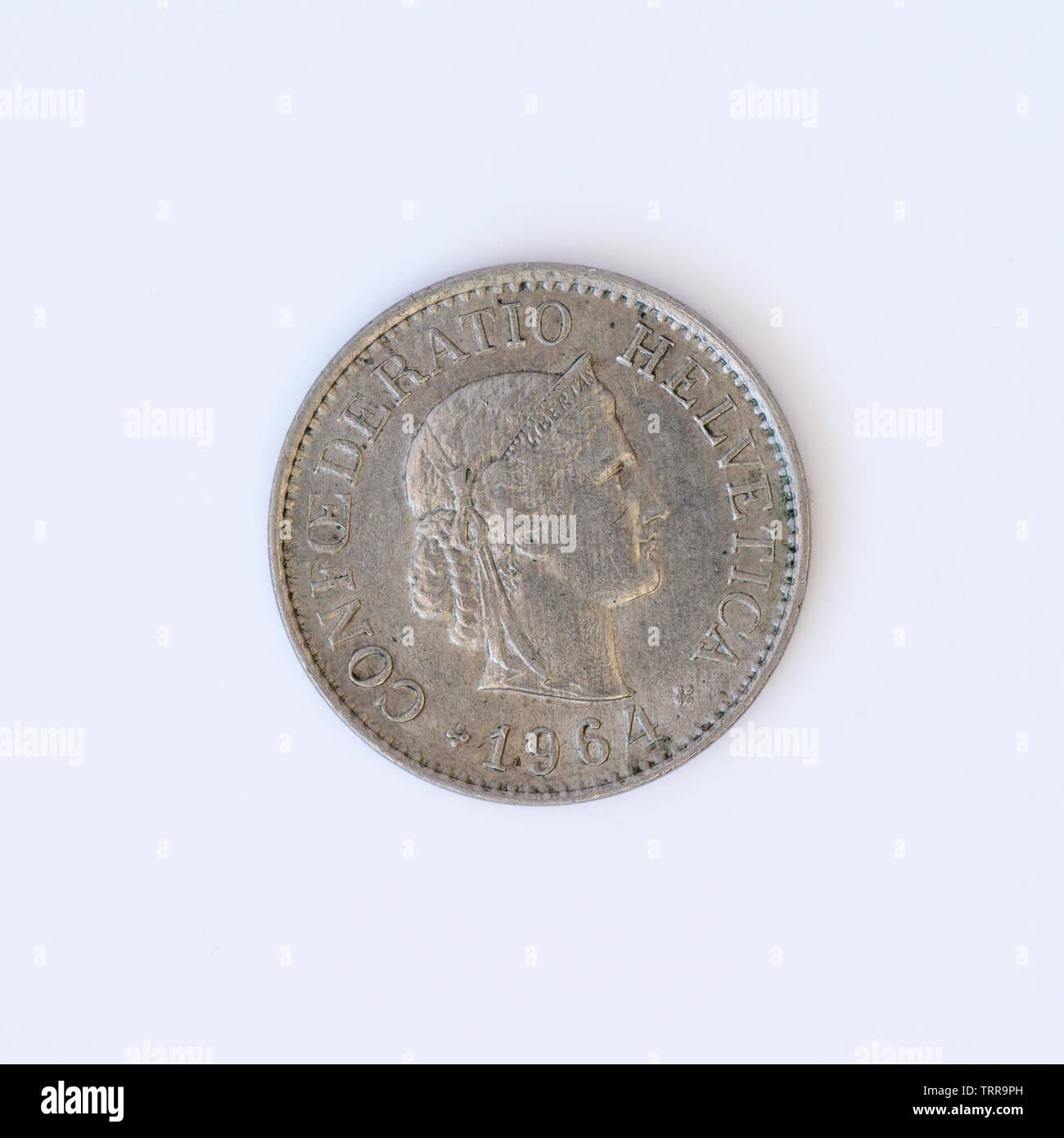 Switzerland 10 Rappen Coin - 1964 Stock Photo - Alamy